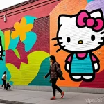 Hello Kitty와 스토리 없는 스토리텔링 - **Prompt 1: Universal Charm and Adaptability in an Urban Canvas**
    "Generate a vibrant, wide-angl...